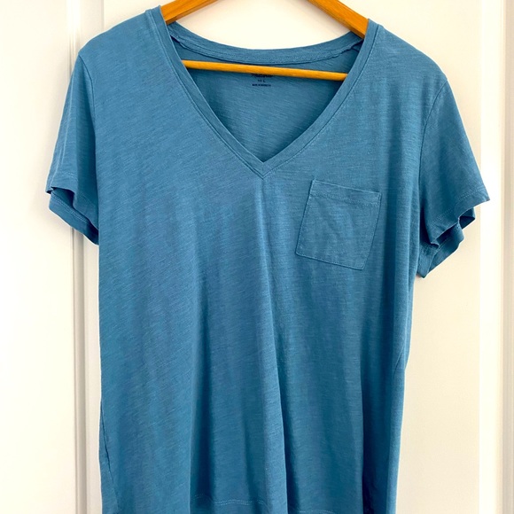 Madewell Whisper Cotton V Neck Pocket 